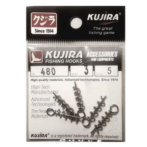 Штопорок, пружина Kujira 480 Ni для силиконовых приманок