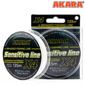 Плетёный шнур Akara Sensitive Line X-4 (135м)