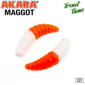 Форелевая силиконовая приманка Akara Trout Time MAGGOT