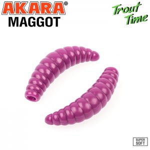 Форелевая силиконовая приманка Akara Trout Time MAGGOT