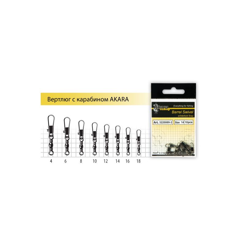 Вертлюг Akara Barrel Swivel 3220004-2 №4 купить ОПТОМ в Минске и по ...